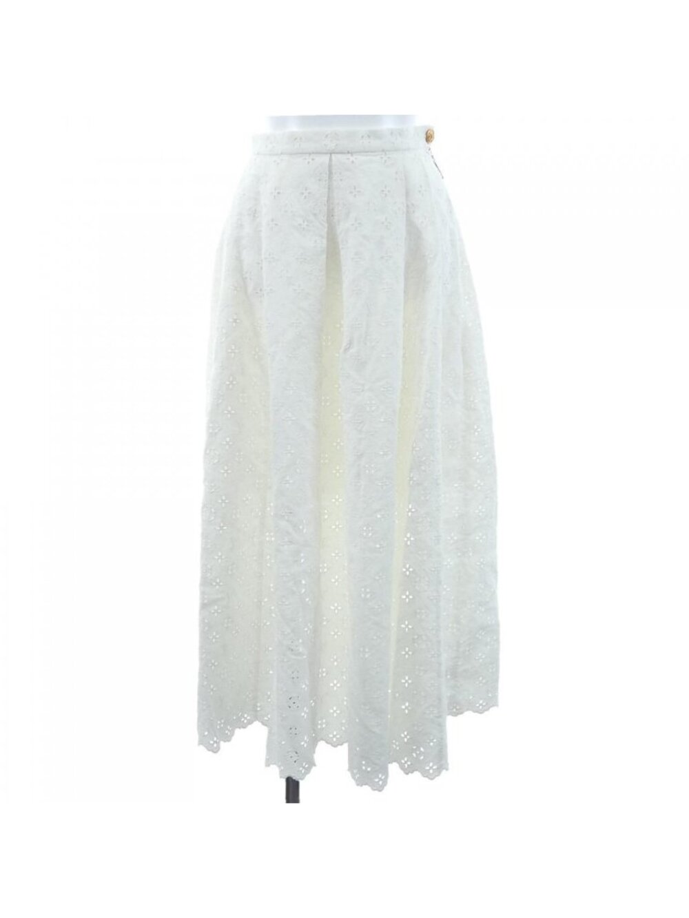 Louis Vuitton Brodelian Gray Monogram Pleated Skirt